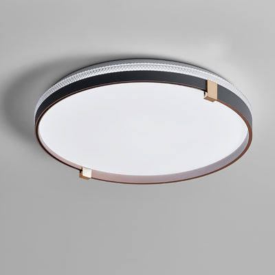 Luz de techo LED montada al ras con cúpula redonda minimalista moderna de acrílico y hierro para dormitorio 