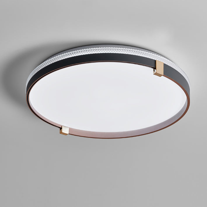 Luz de techo LED montada al ras con cúpula redonda minimalista moderna de acrílico y hierro para dormitorio 