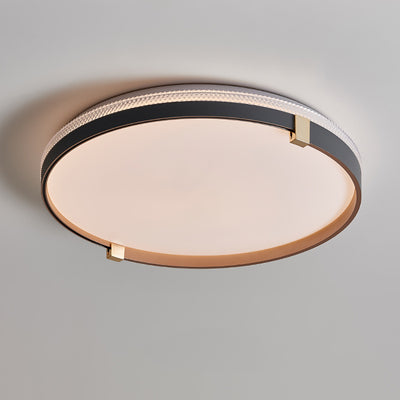 Luz de techo LED montada al ras con cúpula redonda minimalista moderna de acrílico y hierro para dormitorio 