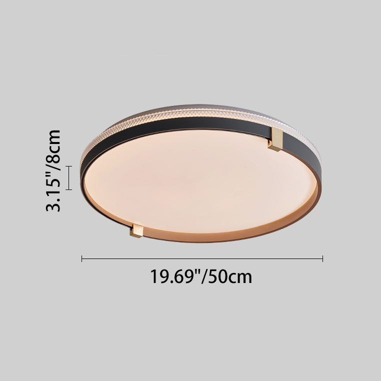 Luz de techo LED montada al ras con cúpula redonda minimalista moderna de acrílico y hierro para dormitorio 