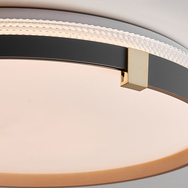 Plafonnier LED en acrylique et fer avec dôme rond minimaliste moderne pour chambre 