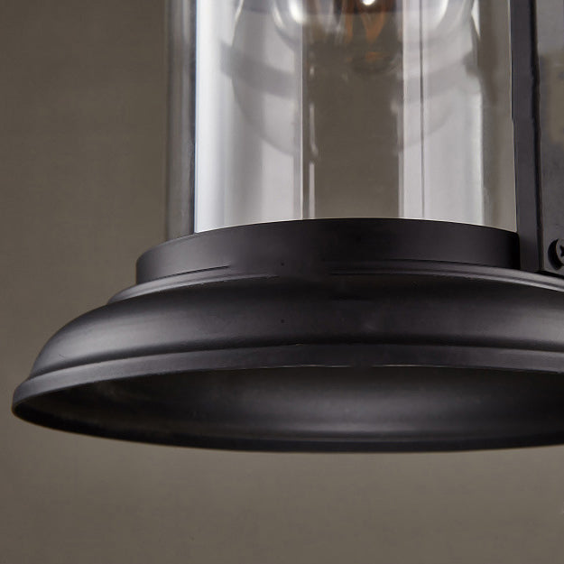Cône de chapeau industriel contemporain cylindre en fer bambou verre suspension à 1 lumière pour salon 
