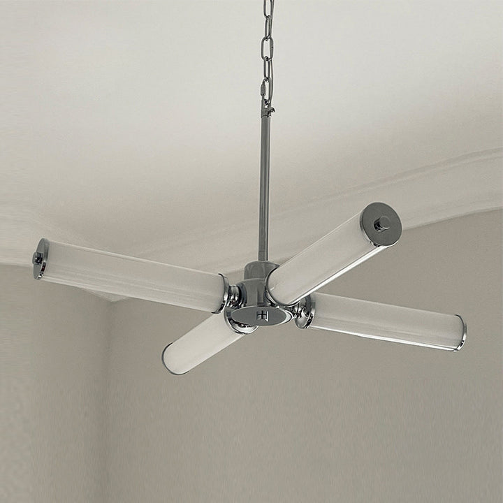 Zeitgenössischer kreativer Baumzweigform-Zylinder Eisen Acryl LED Kronleuchter für Schlafzimmer 