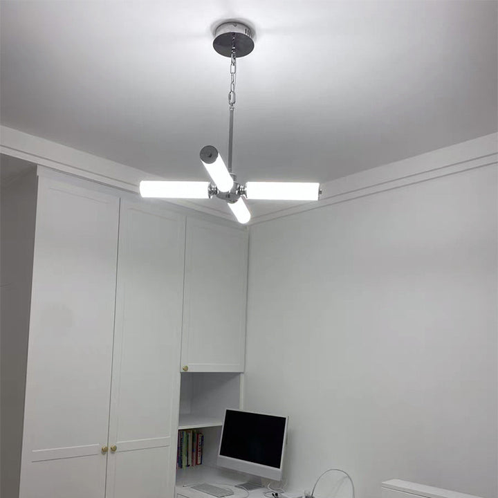 Zeitgenössischer kreativer Baumzweigform-Zylinder Eisen Acryl LED Kronleuchter für Schlafzimmer 