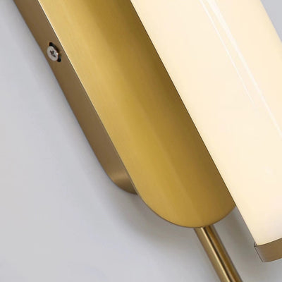 Moderne minimalistische lineare Zylinder-Eisen-Acryl-LED-Wandleuchte für das Schlafzimmer 