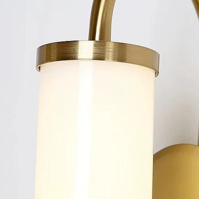 Moderne minimalistische lineare Zylinder-Eisen-Acryl-LED-Wandleuchte für das Schlafzimmer 