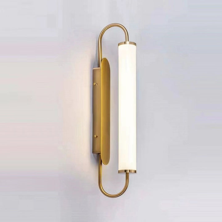 Modern Minimalist Linear Cylinder Iron Acrylic LED Wall Sconce Lamp For Bedroom