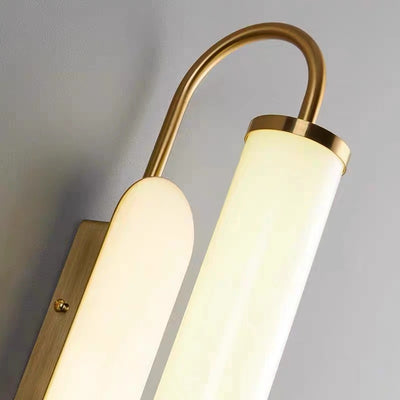 Moderne minimalistische lineare Zylinder-Eisen-Acryl-LED-Wandleuchte für das Schlafzimmer 