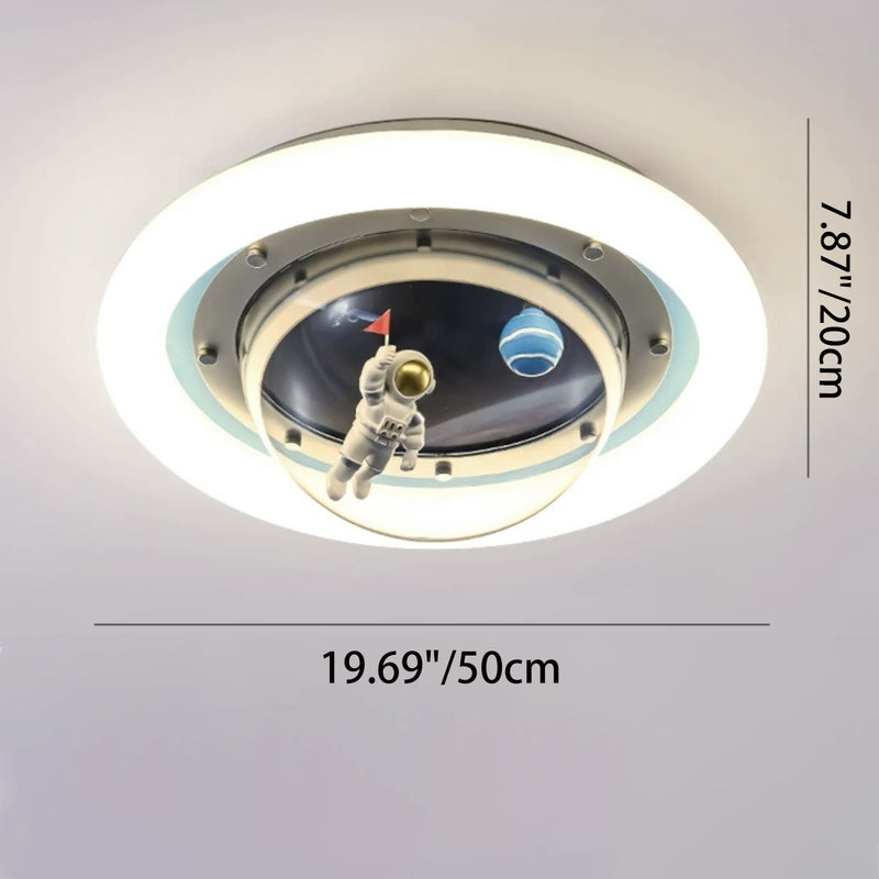 Plafonnier LED en acrylique en forme de dôme rond pour chambre à coucher, avec motif d&