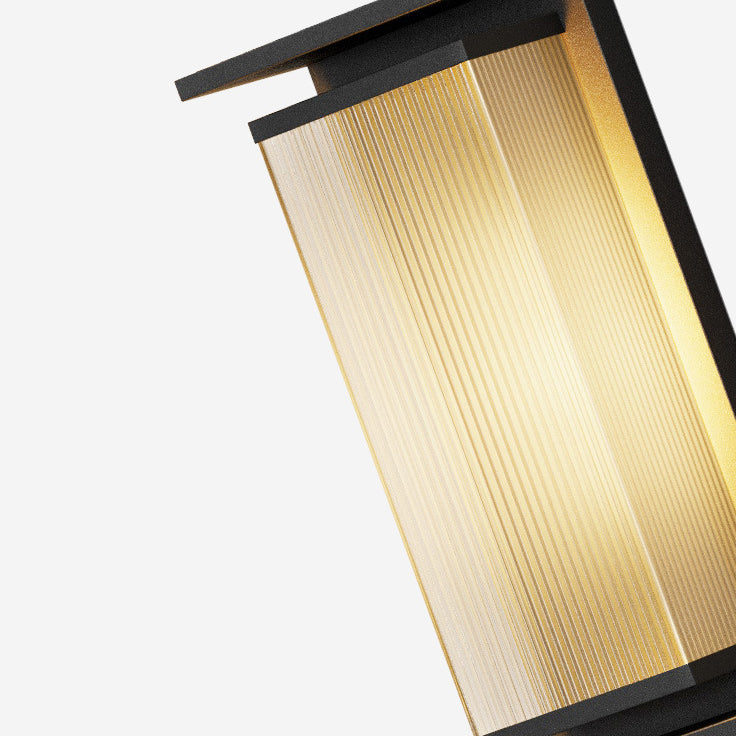 Lampe murale LED en acier inoxydable PC rectangulaire étanche minimaliste moderne pour l&