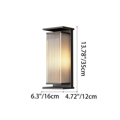 Lampe murale LED en acier inoxydable PC rectangulaire étanche minimaliste moderne pour l'extérieur 