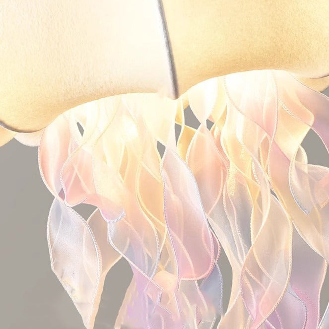 Art créatif contemporain Méduse Matériel Tissu 1/3 Suspension lumineuse pour chambre 
