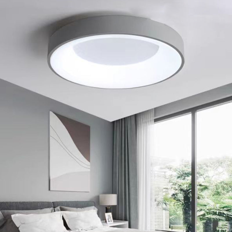 Plafonnier LED en acrylique et fer en forme de dôme rond nordique contemporain pour chambre 