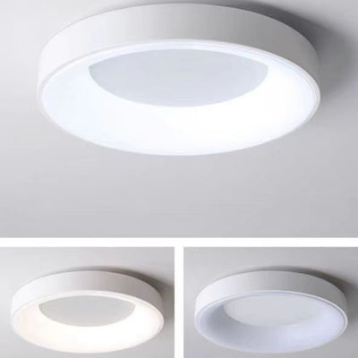 Contemporary Nordic Round Dome Iron Acrylic LED Flush Mount Ceiling Light For Bedroom