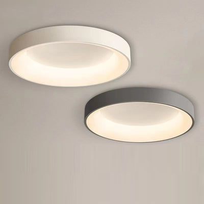 Contemporary Nordic Round Dome Iron Acrylic LED Flush Mount Ceiling Light For Bedroom