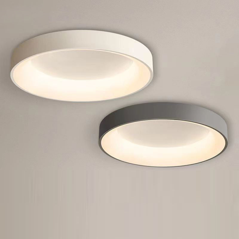 Contemporary Nordic Round Dome Iron Acrylic LED Flush Mount Ceiling Light For Bedroom