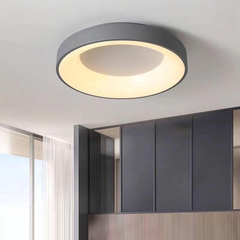 Plafonnier LED en acrylique et fer en forme de dôme rond nordique contemporain pour chambre 
