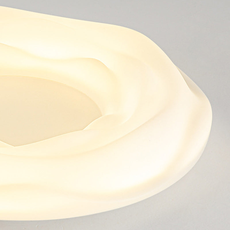 Lustre LED Encastré Rond en Fer PE pour Chambre à Coucher, Style Contemporain, Créatif, Crème, Cookie, Donut 