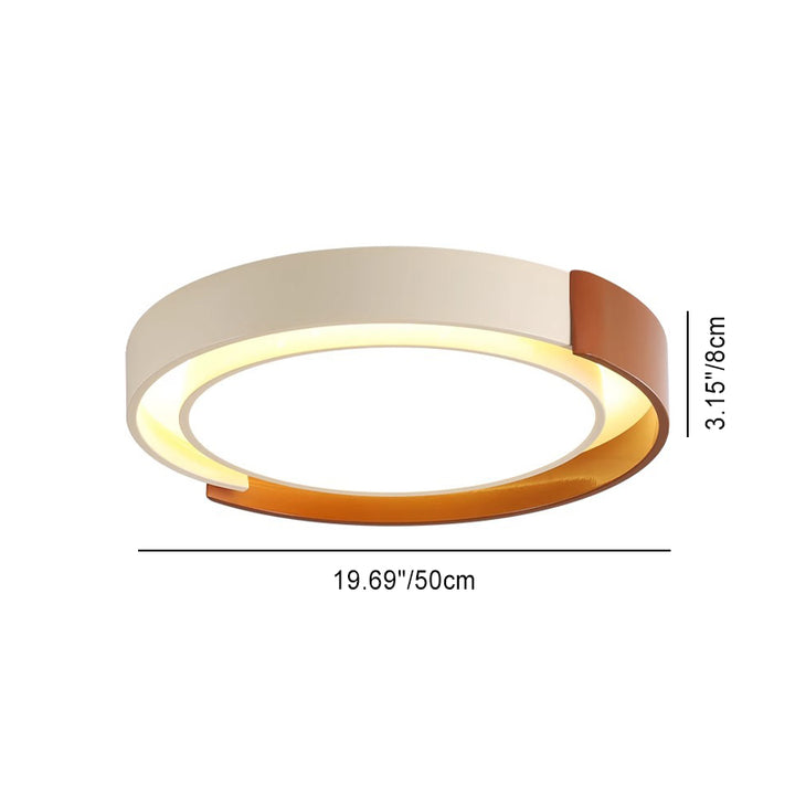 Lustre de plafond à montage encastré à LED en dôme rond nordique contemporain pour chambre 
