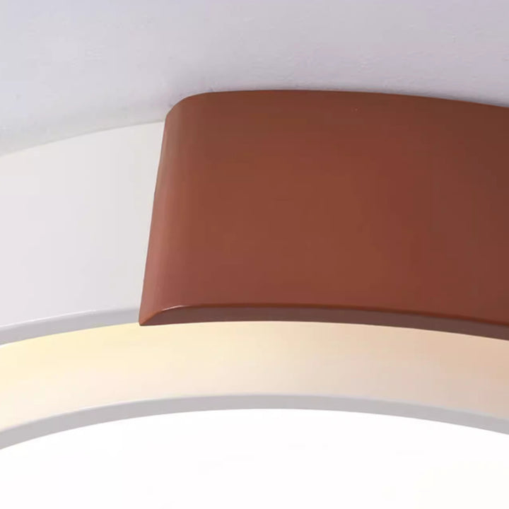 Lustre de plafond à montage encastré à LED en dôme rond nordique contemporain pour chambre 