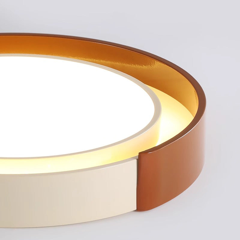 Lustre de plafond à montage encastré à LED en dôme rond nordique contemporain pour chambre 