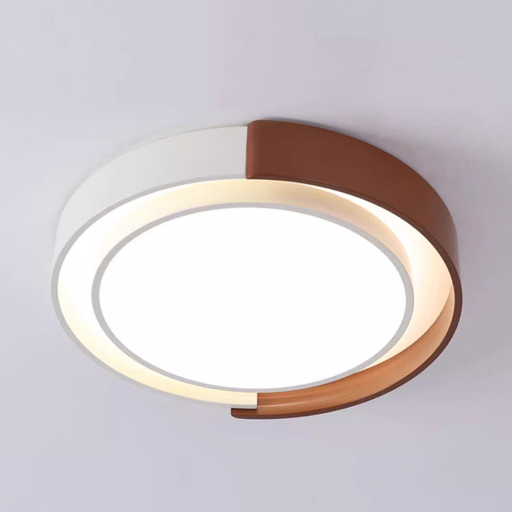 Lustre de plafond à montage encastré à LED en dôme rond nordique contemporain pour chambre 
