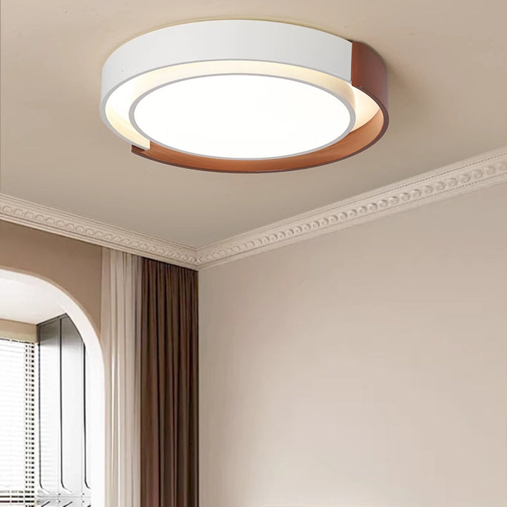 Lustre de plafond à montage encastré à LED en dôme rond nordique contemporain pour chambre 