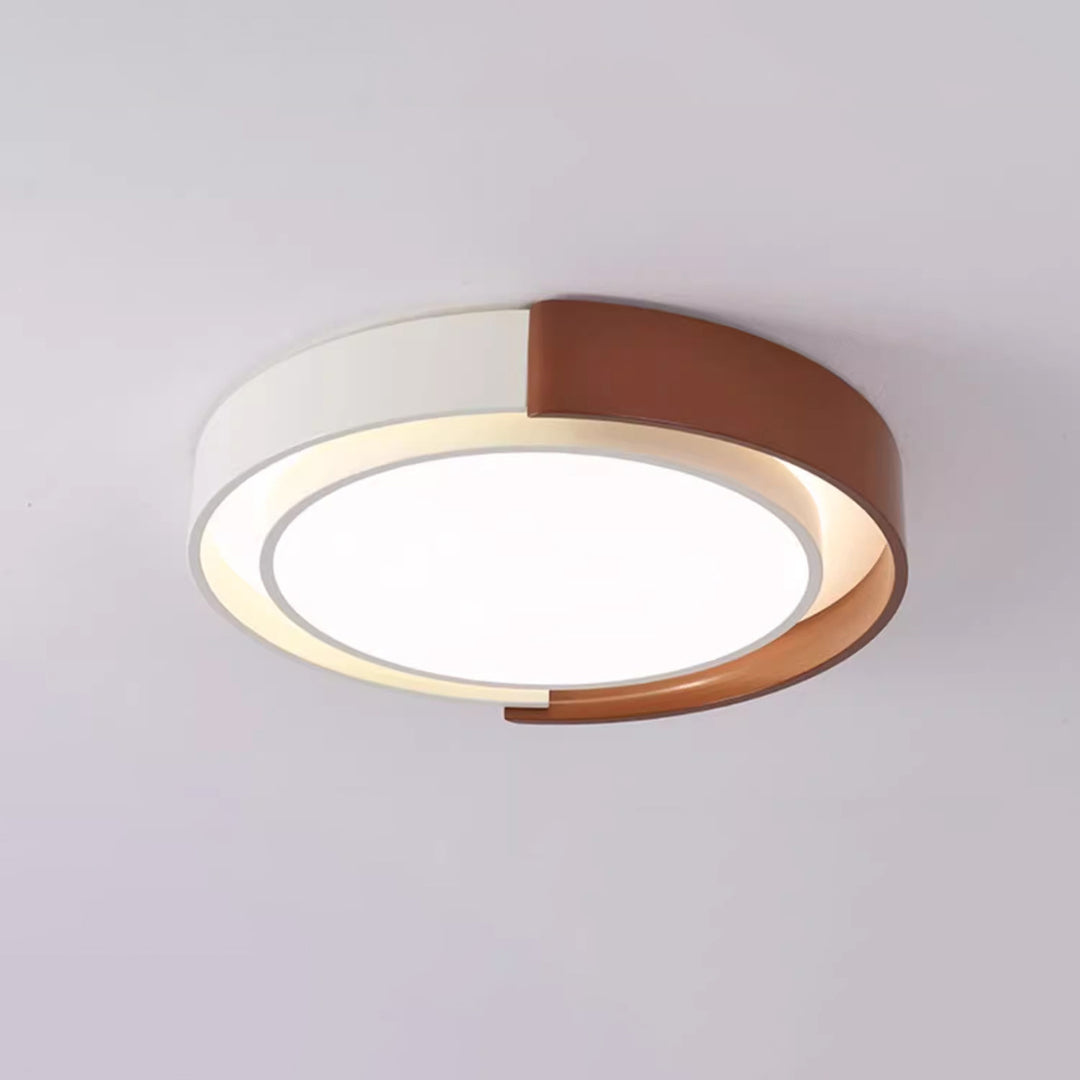 Lustre de plafond à montage encastré à LED en dôme rond nordique contemporain pour chambre 