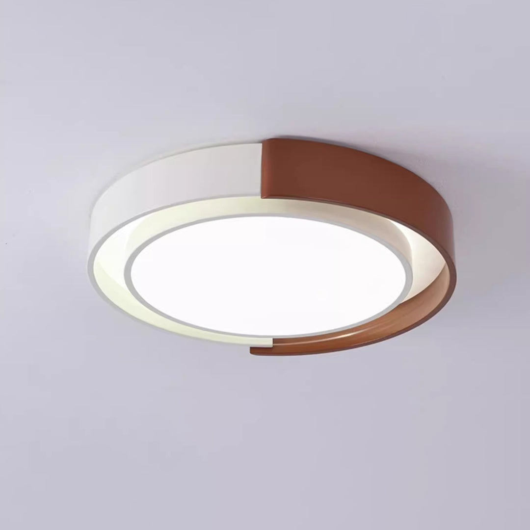 Lustre de plafond à montage encastré à LED en dôme rond nordique contemporain pour chambre 