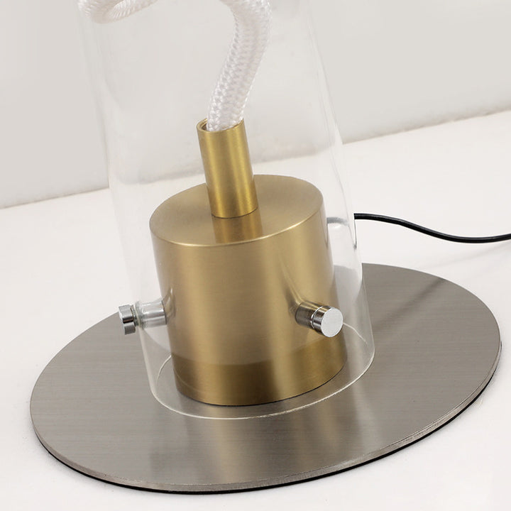 Lampe de sol LED moderne minimaliste ronde en cylindre en fer et acrylique pour salon 