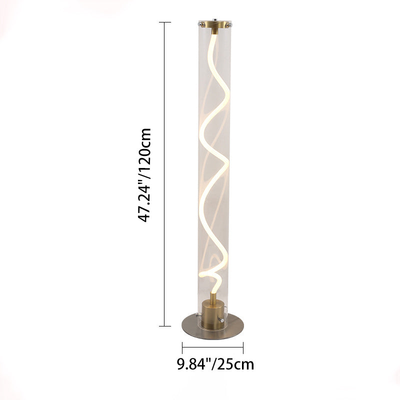 Moderner minimalistischer runder Zylinder Eisen Acryl LED Stehende Stehlampe für Wohnzimmer 