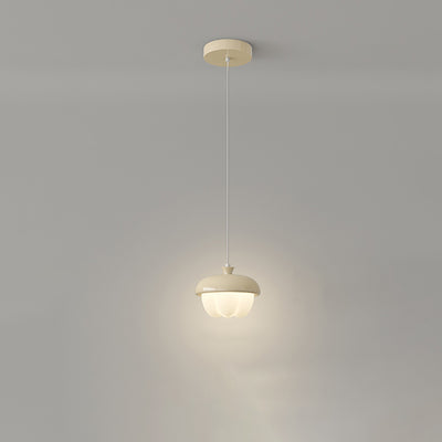 Contemporary Scandinavian Pinecone Shape Round PE Iron LED Pendant Light For Bedroom
