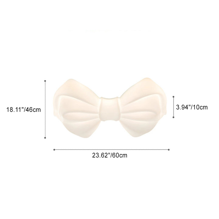 Contemporary Creative Cream Bow PE Iron LED Flush Mount Ceiling Light For Bedroom