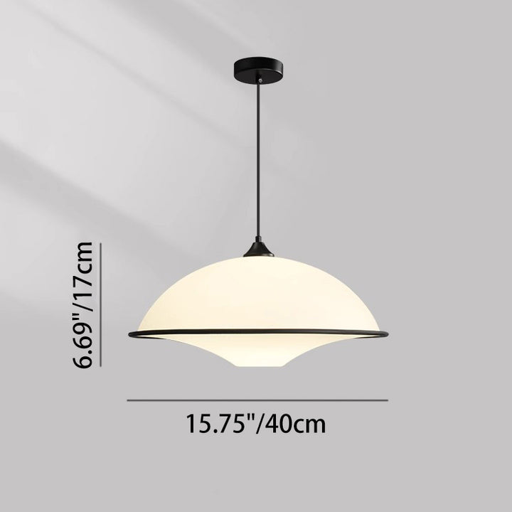 Modern Minimalist Semi-circle Iron Acrylic 1-Light Pendant Light For Dining Room