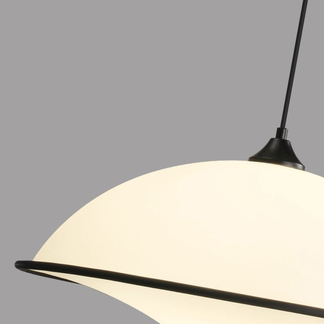 Modern Minimalist Semi-circle Iron Acrylic 1-Light Pendant Light For Dining Room