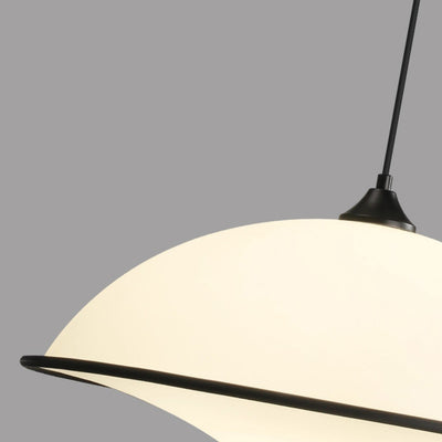 Lustre Suspendu Moderne Minimaliste en Fer et Acrylique en Demi-cercle à 1 Lumière pour Salle à Manger 