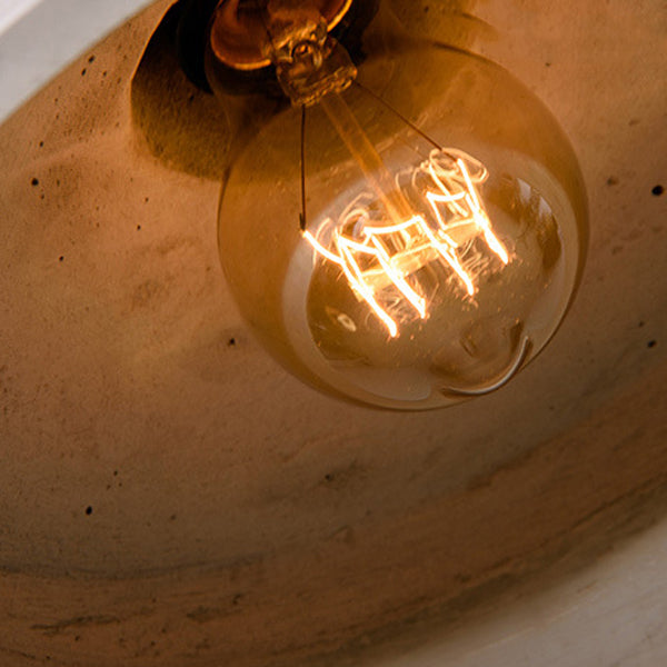 Cylindre Industriel Contemporain Prisme Ciment Résine 1-Lumière Suspension Pour Salle à Manger 