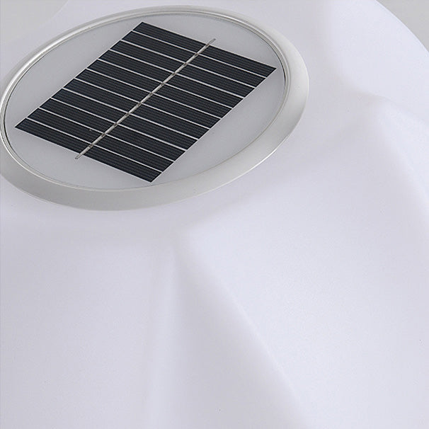 Moderne minimalistische solarbetriebene wasserdichte Lotus-Rundzylinder-PE-LED-Außenleuchten für die Terrasse 