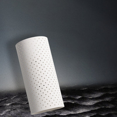 Moderne minimalistische runde Zylinder-Gips-LED-Wandleuchte für das Wohnzimmer 