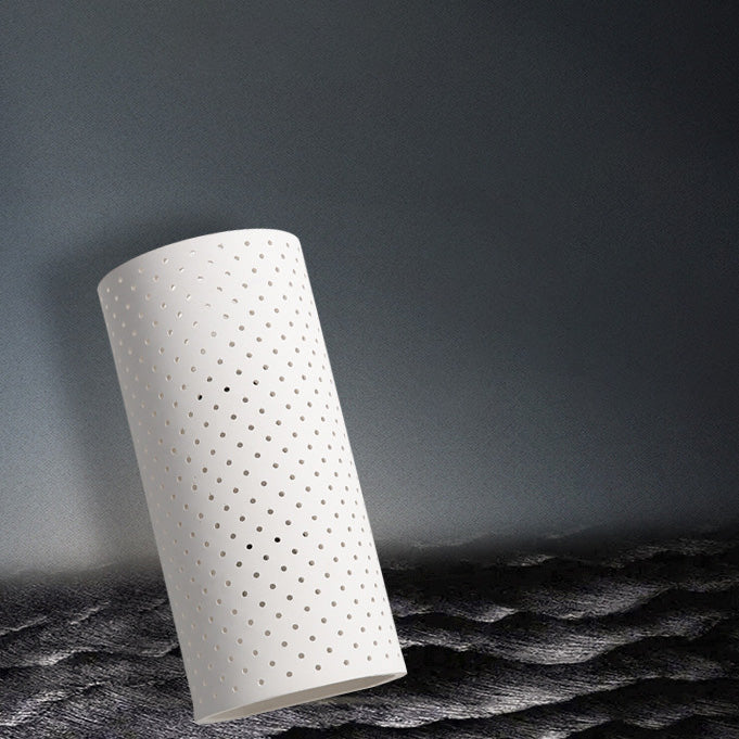 Moderne minimalistische runde Zylinder-Gips-LED-Wandleuchte für das Wohnzimmer 