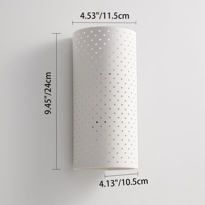 Moderne minimalistische runde Zylinder-Gips-LED-Wandleuchte für das Wohnzimmer 
