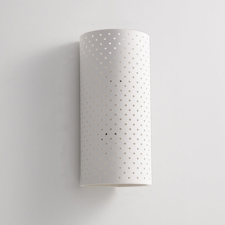 Moderne minimalistische runde Zylinder-Gips-LED-Wandleuchte für das Wohnzimmer 