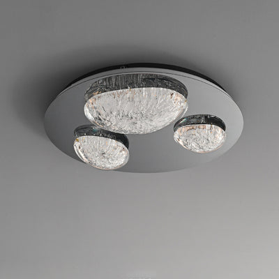 Lumière de plafond LED à montage affleurant en acrylique et acier inoxydable, matériel moderne minimaliste, dôme rond en galet pour chambre 