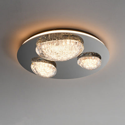 Lumière de plafond LED à montage affleurant en acrylique et acier inoxydable, matériel moderne minimaliste, dôme rond en galet pour chambre 