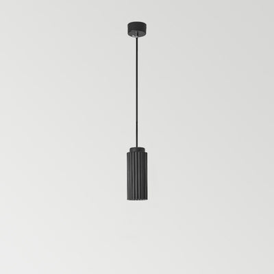 Cylindre Rond Nordique Contemporain en Fer et Aluminium 1-Lumière Suspension Pour Chambre 