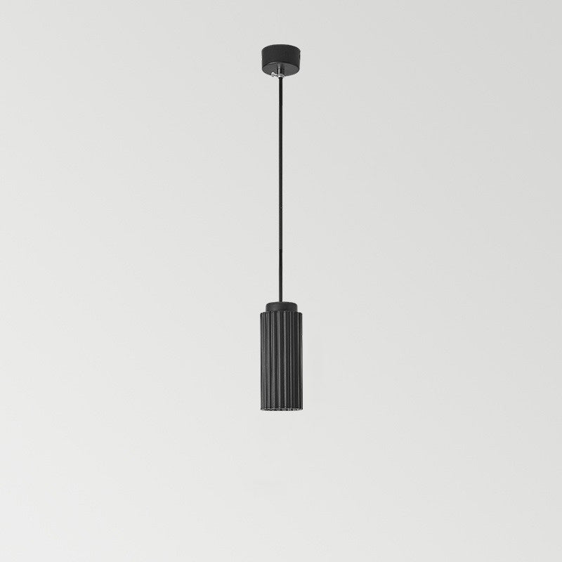 Cylindre Rond Nordique Contemporain en Fer et Aluminium 1-Lumière Suspension Pour Chambre 