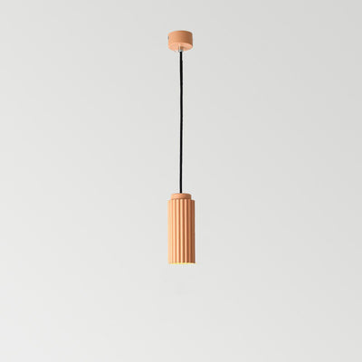 Cylindre Rond Nordique Contemporain en Fer et Aluminium 1-Lumière Suspension Pour Chambre 