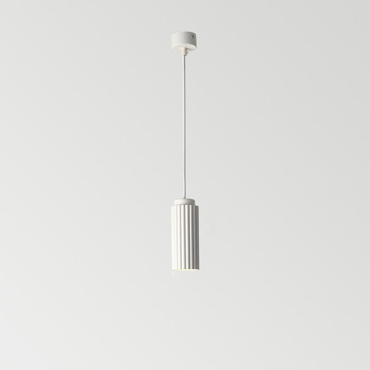 Cylindre Rond Nordique Contemporain en Fer et Aluminium 1-Lumière Suspension Pour Chambre 