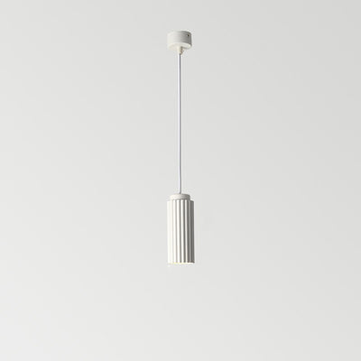 Cylindre Rond Nordique Contemporain en Fer et Aluminium 1-Lumière Suspension Pour Chambre 