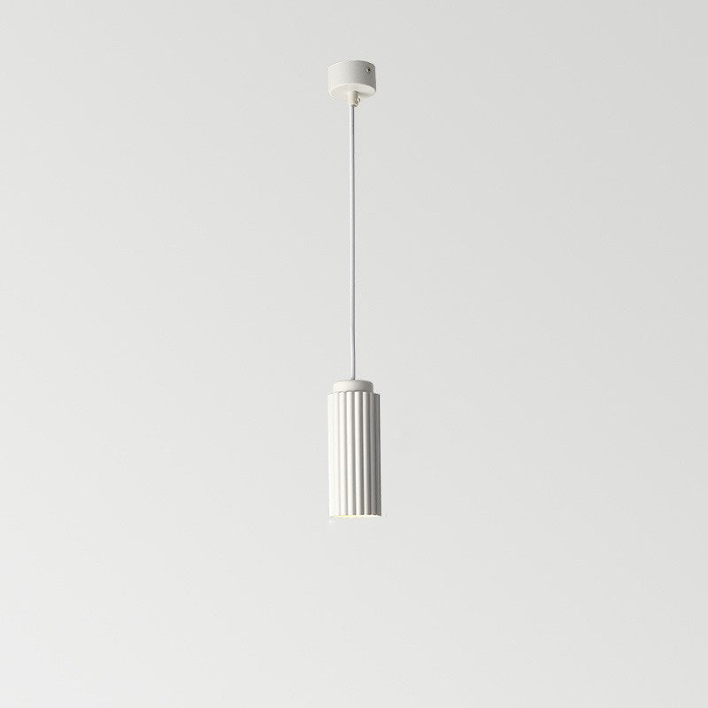 Cylindre Rond Nordique Contemporain en Fer et Aluminium 1-Lumière Suspension Pour Chambre 